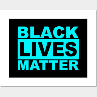 Black Lives Matter Logo (Light Blue) Posters and Art